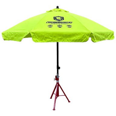 7' Yellow/Lime Flame Resistant Vinyl Umbrella